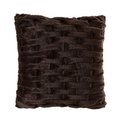 Madison Park Madison Park MP30-1861 Ruched Fur Square Pillow; Brown; 20 x 20 in. MP30-1861